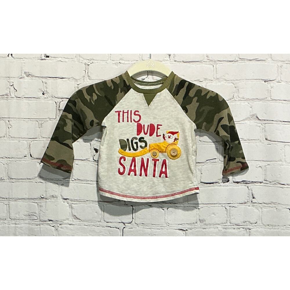 Mud Pie Baby Boy’s Construction Christmas Tee (Size 12-18mos)